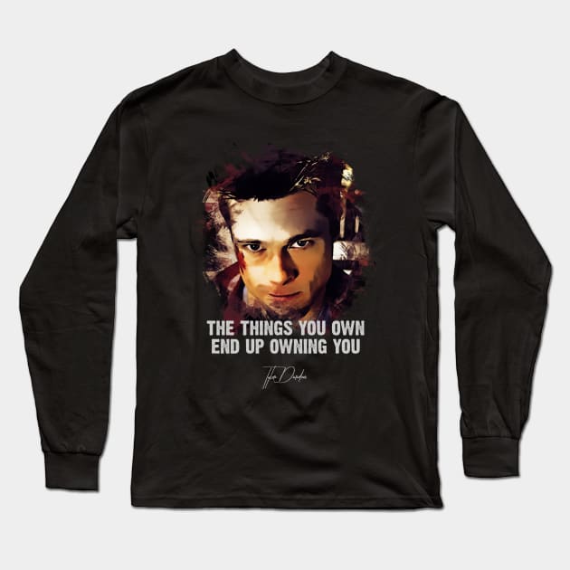 Tyler Durden - FIGHT CLUB Long Sleeve T-Shirt by Naumovski